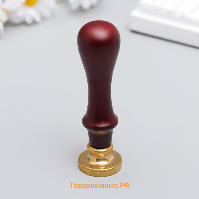 Печать для сургуча с деревянной ручкой "Космонавт и ракета" 9х2,5х2,5 см