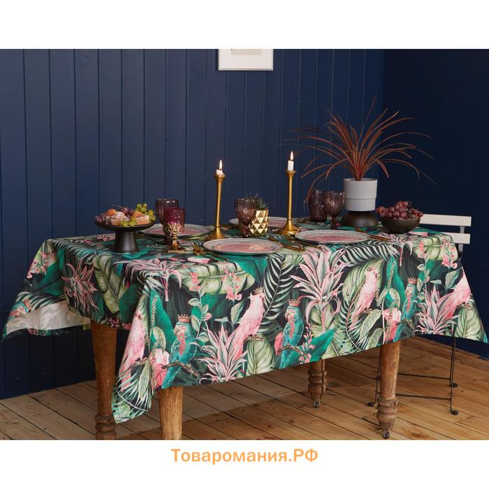 Скатерть "" Tropical parrots 149х180см, 100% хлопок, саржа 190 г/м2