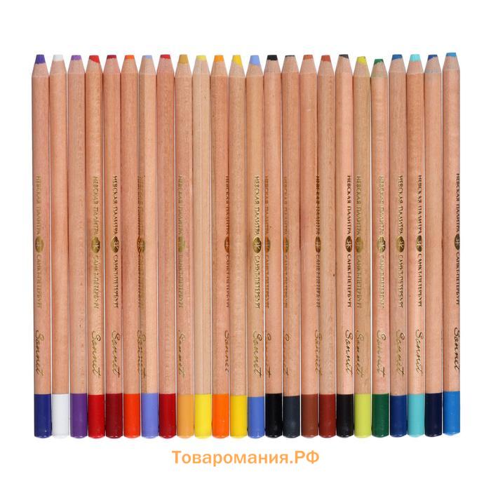Пастель сухая в карандаше ЗХК "Сонет", 24 цвета, 132411521