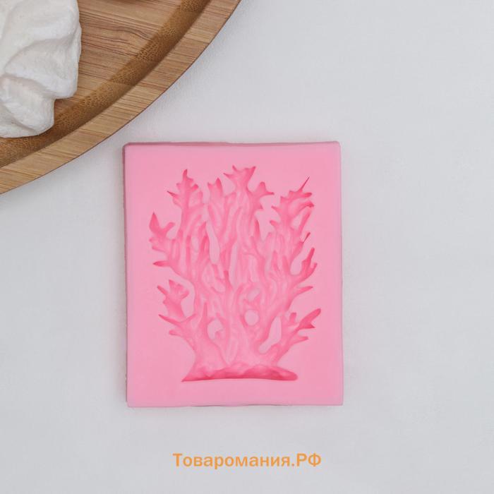 Молд для заливки «Коралл», силикон, 7×5.5×1 см, розовый