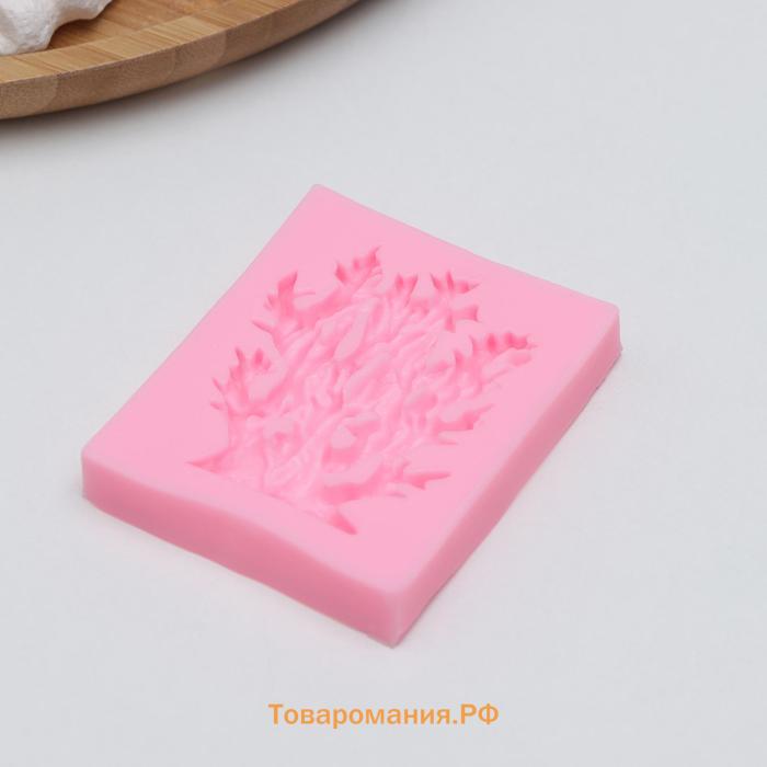 Молд для заливки «Коралл», силикон, 7×5.5×1 см, розовый