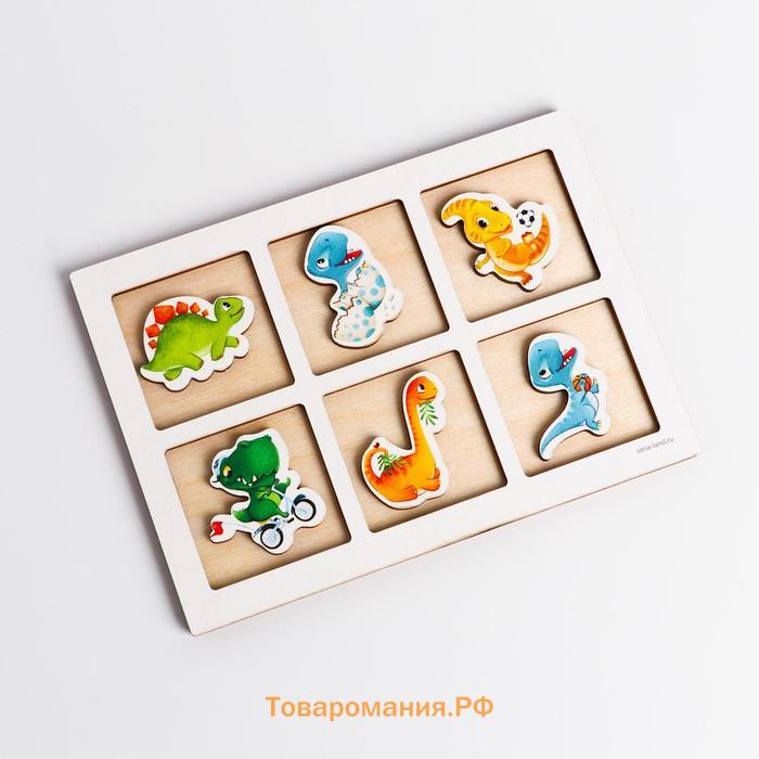 Тренажёр памяти «Динозавры», 14 схем, 6 деталей