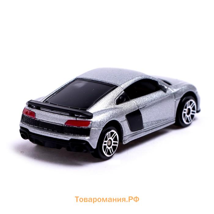 Машина металлическая AUDI R8 COUPE, 1:64, цвет серебро