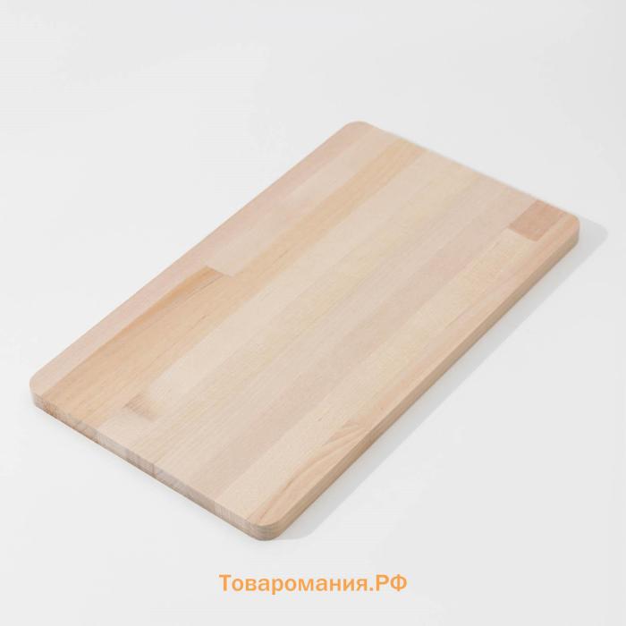 Нaбор деревянных разделочных досок на подставке, 3 шт: 35×22 см, 32×20 см, 31×18 см, массив берёзы