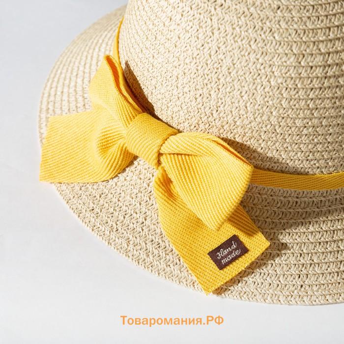 Комплект для девочки (шляпа р-р 52, сумочка) MINAKU цвет бежевый