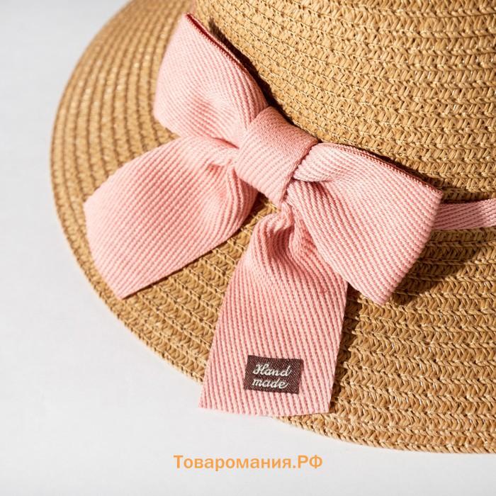Комплект для девочки (шляпа р-р 52, сумочка) MINAKU цвет коричневый