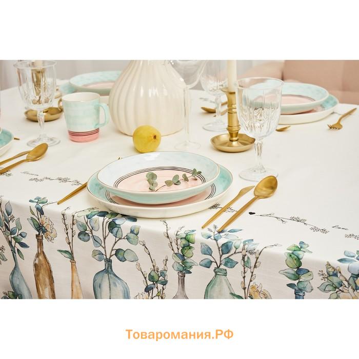 Скатерть "" Flower mood 146х110см, 100% хл, репс 210 г/м2