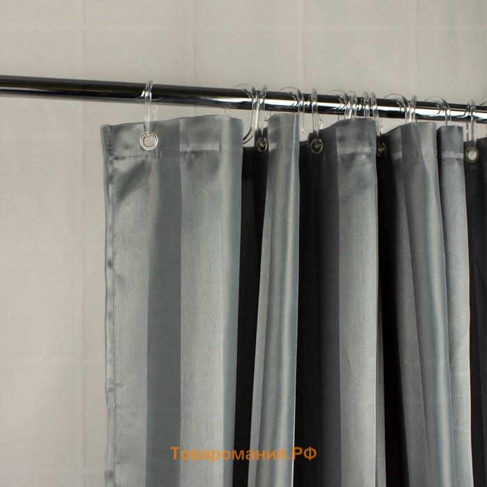 Штора для ванны Regina, размер 200х240 см, цвет серый