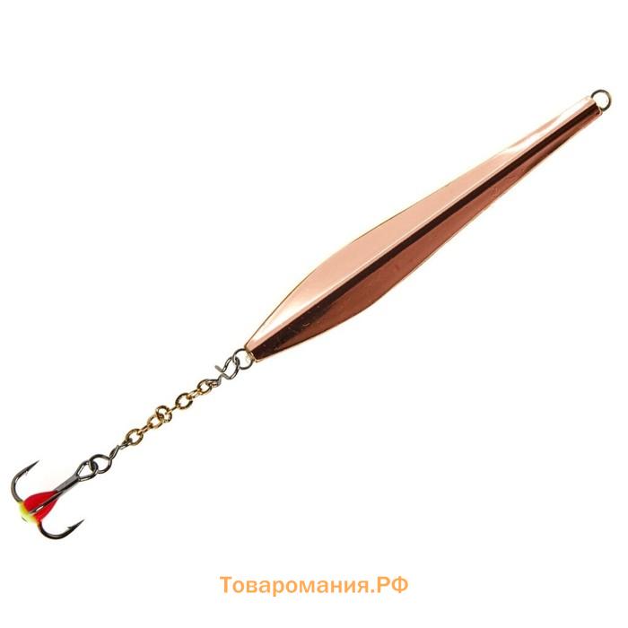 Блесна вертикальная зимняя Lucky John DOUBLE BLADE с цепочкой и тройником, 5.5 см GC блистер