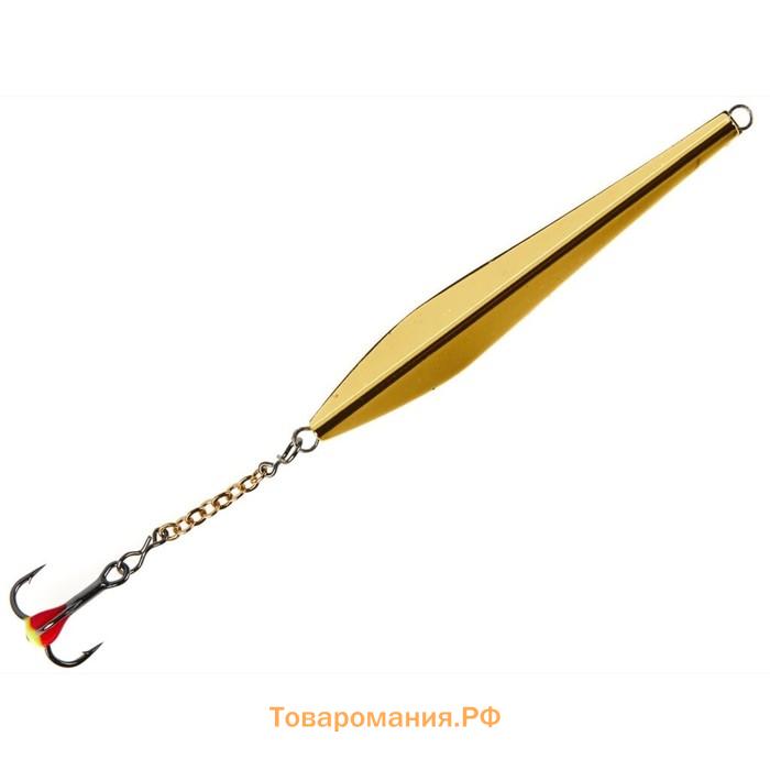 Блесна вертикальная зимняя Lucky John DOUBLE BLADE с цепочкой и тройником, 5.5 см SG блистер