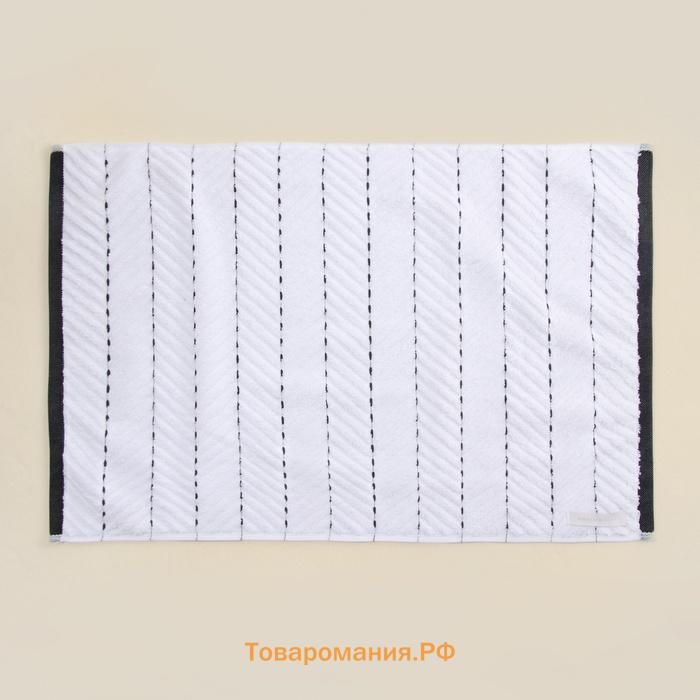 Коврик махровый SL HOME: Lines "Блан де Блан" 50х70 см, 100% хлопок, 750 г/м2