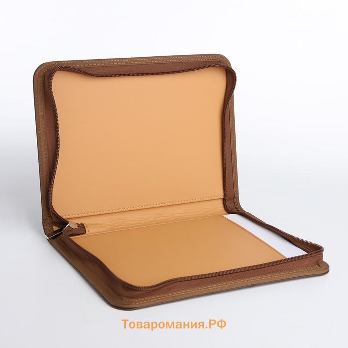 Папка для документов, А5, коричневая