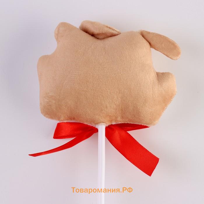 Мягкая игрушка в букет «С рождением доченьки!»