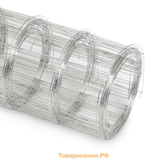 Сетка оцинкованная, сварная, 5×0.5 м, ячейка 50×50 мм, d=0.7 мм, Greengo