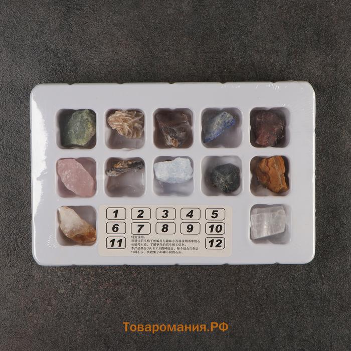 Коллекция сувенирных минералов «Секрет», набор 12 шт.