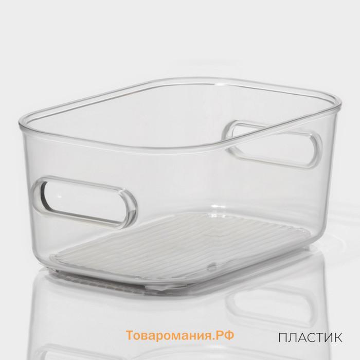 Контейнер для хранения LaDо́m, 14.5×9.5×6.3 см, прозрачный
