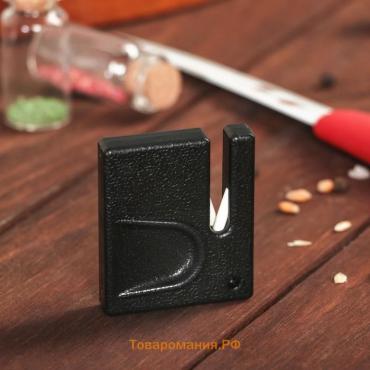 Точилка для керамических ножей , 1×5×5 см, чёрная