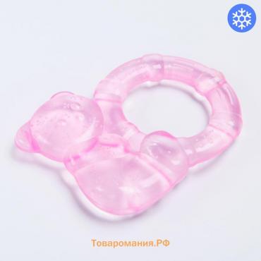 Прорезыватель охлаждающий с водой Крошка Я «Мишка с колечком», цвет МИКС