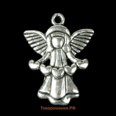 Декор металл для творчества "Ангел с гирляндой из сердец" А16189) 2,2х1,7 см