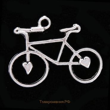 Декор металл для творчества "Велосипед с сердцами" (А15503) 2,4х3,1 см