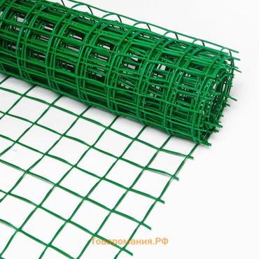 Сетка садовая, 1×10 м, ячейка квадрат 83×83 мм, пластиковая, зелёная, Greengo, в рулоне