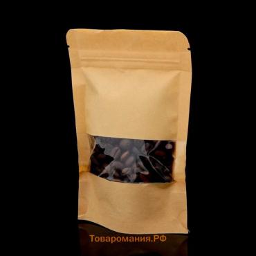 Пакет Zip-lock Крафт с прямоугольным окном 9×14 см