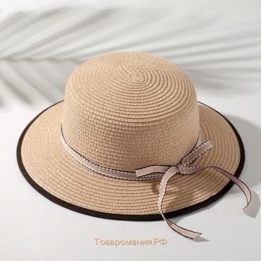 Шляпа для девочки MINAKU "Леди", размер 52-54, цвет розовый