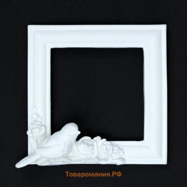 Фоторамка "Квадратная с птичками", белая