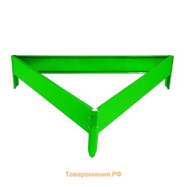 Клумба оцинкованная, 50×15 см, ярко-зелёная, «Терция», Greengo