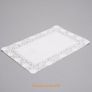 Салфетка для торта, прямоугольная, ажурная, 20×30 см