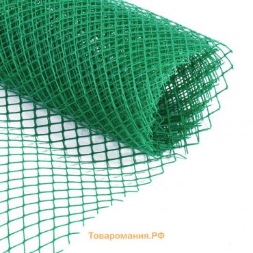 Сетка садовая, 1×5 м, ячейка ромб 15×15 мм, пластиковая, зелёная, Greengo, в рулоне