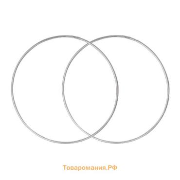 Серьги-кольца «Классика», d=5,5 см, посеребрение