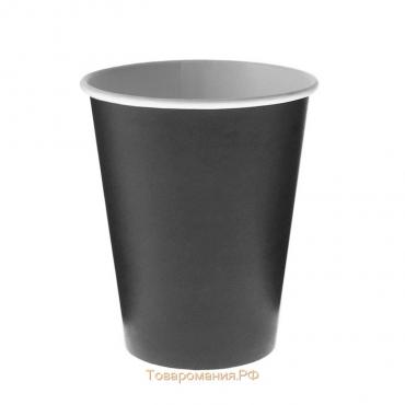 Стакан бумажный "Чёрный" для горячих напитков, 160 мл, диаметр 70 мм