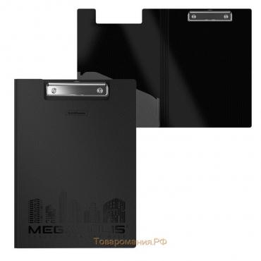 Папка-планшет с зажимом А4, 1.3 мм, ErichKrause MEGAPOLIS, пластиковая, черный¶