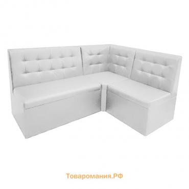 Кухонный уголок «АЛЕКС», экокожа, 1630×500×950 мм, TEOS WHITE