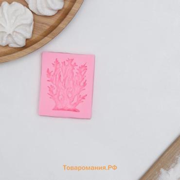 Молд для заливки «Коралл», силикон, 7×5.5×1 см, розовый