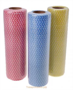 Салфетки для уборки перфорированные в рулоне, 23×30 см, вискоза, 30 шт, цвет МИКС