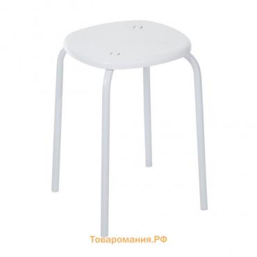 Табурет пластиковый Nika «ТП02/Б», цвет белый