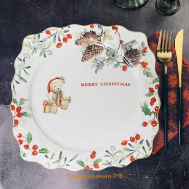 Набор тарелок Lenardi «Новогодний», размер 27х27 см, 6 шт