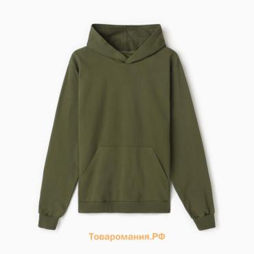 Толстовка мужская НАЧЁС, цвет хаки, размер 54