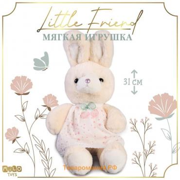 Мягкая игрушка Little Friend, зайка в белом платье, 31 см